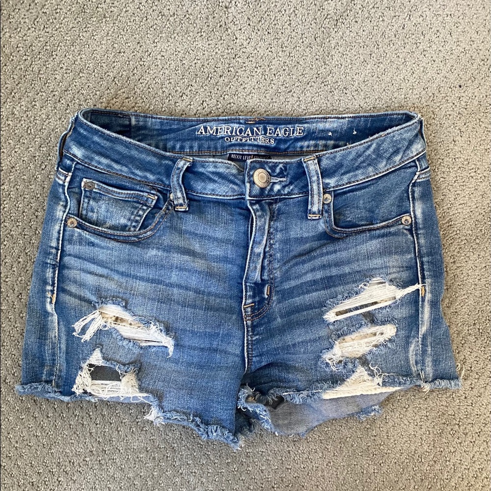 American Eagle dark blue booty shorts